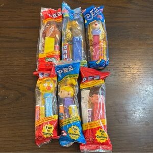 Vintage Cartoon Animation Pez Dispenser Lot Of 6 — See Photos